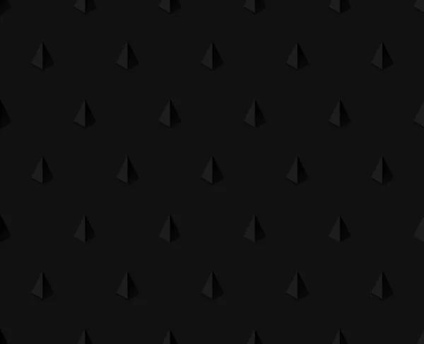 Абстрактный Минимальный Черный Бесшовный Рисунок Фона Декоративный Изометрической Геометрической Формой — стоковый вектор