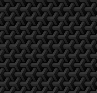 Isometric lüks siyah geometrik şekil pürüzsüz desen arka plan modern soyut sanat tarzı. Tasarım ögesi şablonu arkaplan, duvar kağıdı, doku, tekstil, baskı, vektör illüstrasyonu için kullanılabilir