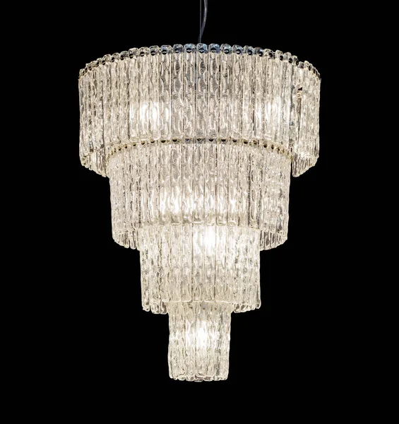 Klasik beyaz kristal dört sıra avize..