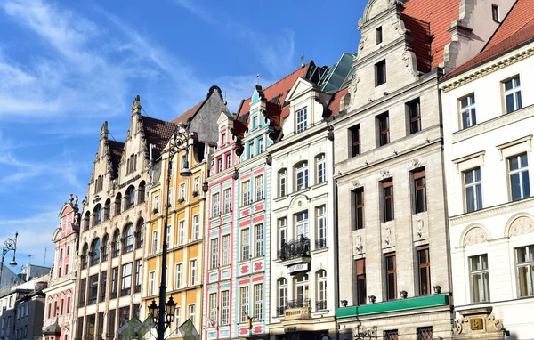Arquitectura colorida en Wroclaw — Foto de Stock