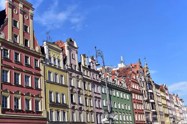 Arquitectura colorida en Wroclaw — Foto de Stock