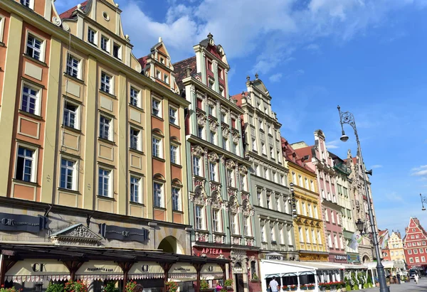 Bunte Architektur in Breslau — Stockfoto