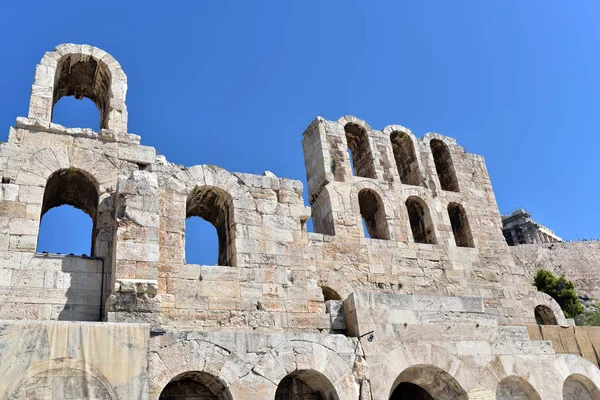 Athens Greece 2017 Ancient Arches Roman Theater Acropolis Athens Greece — Stock Photo, Image