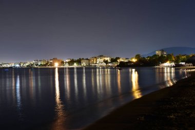 Glyfada Beach gece, Atina, Yunanistan