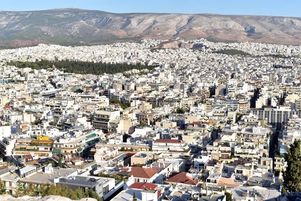 从希腊卫城看雅典城景全景 — 图库照片