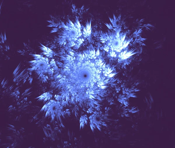 Blaue Schneeflocke auf blauem Hintergrund. — Stockfoto