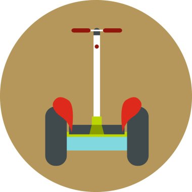 Jiroskop. Renk yol arka plan üzerinde düz bir stil vektör simgeleri