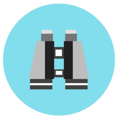 Simgeler ormanda düz bir stil. Vektör görüntü yuvarlak renkli arka plan üzerinde. Öğe tasarımı, arayüz