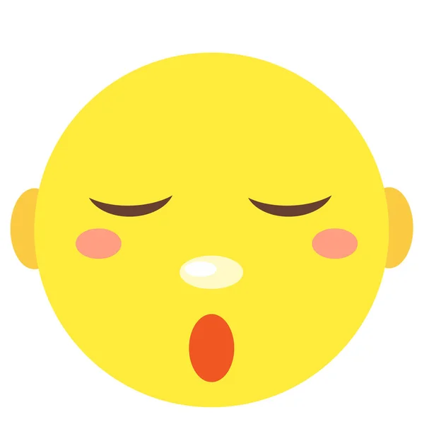 Smiley duerme. Iconos sobre fondo blanco . — Vector de stock