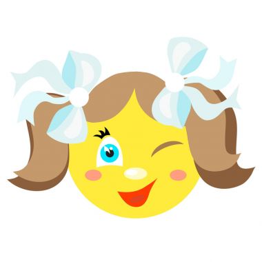 Gülen kız winks ve gülümsüyor. 