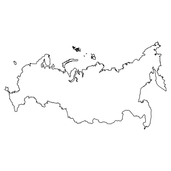 Карта России с красной начинкой. Векторное изображение . — стоковый вектор