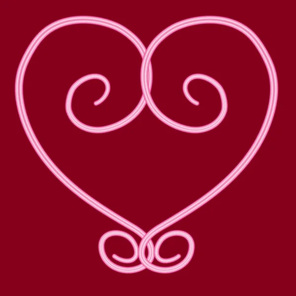 Coeur sous forme de monogramme . — Image vectorielle