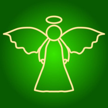 Simge Melek kanatları ve yağmur bulutu.