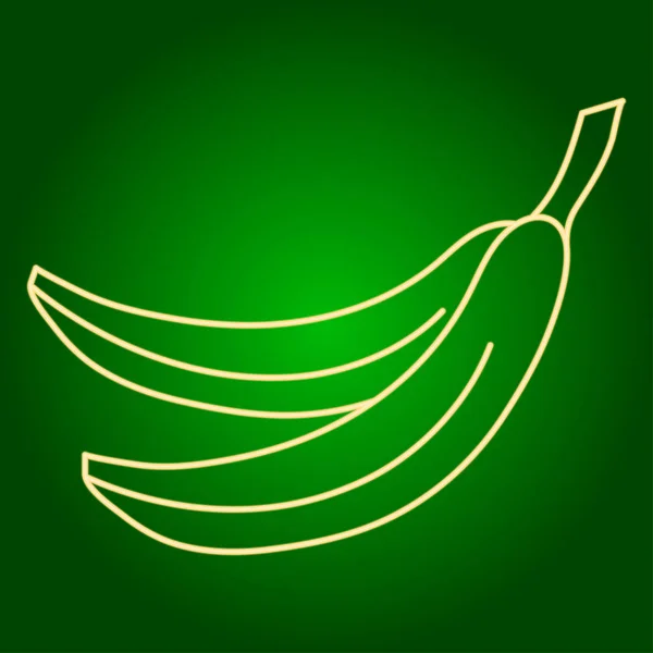 Iconen van bananen. Vakantie Ugadi. Fijne lijntjes. — Stockvector