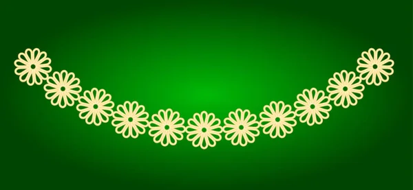 Icons of garlands of flowers. Holiday Ugadi — Stock Vector