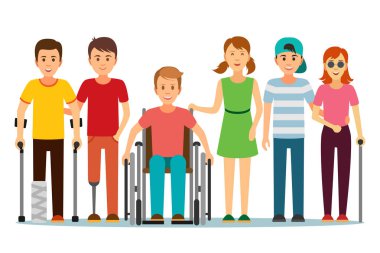 Engelliler ve arkadaş.