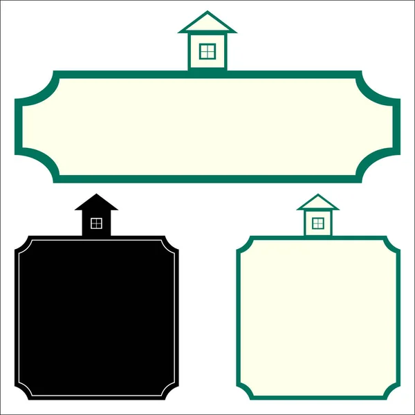 Vektor setzt ein Haus auf das Schild — Stockvektor