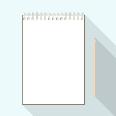 boş kraft kağıt defter ve kalem