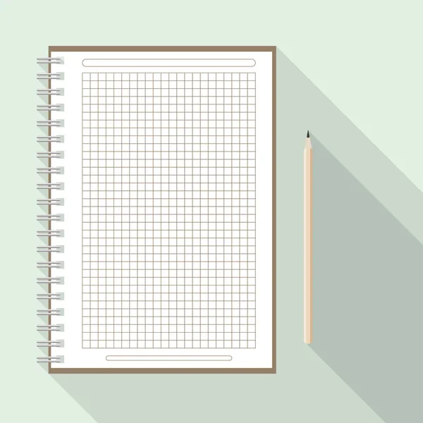 Boş Kareli kağıt defter ve kalem