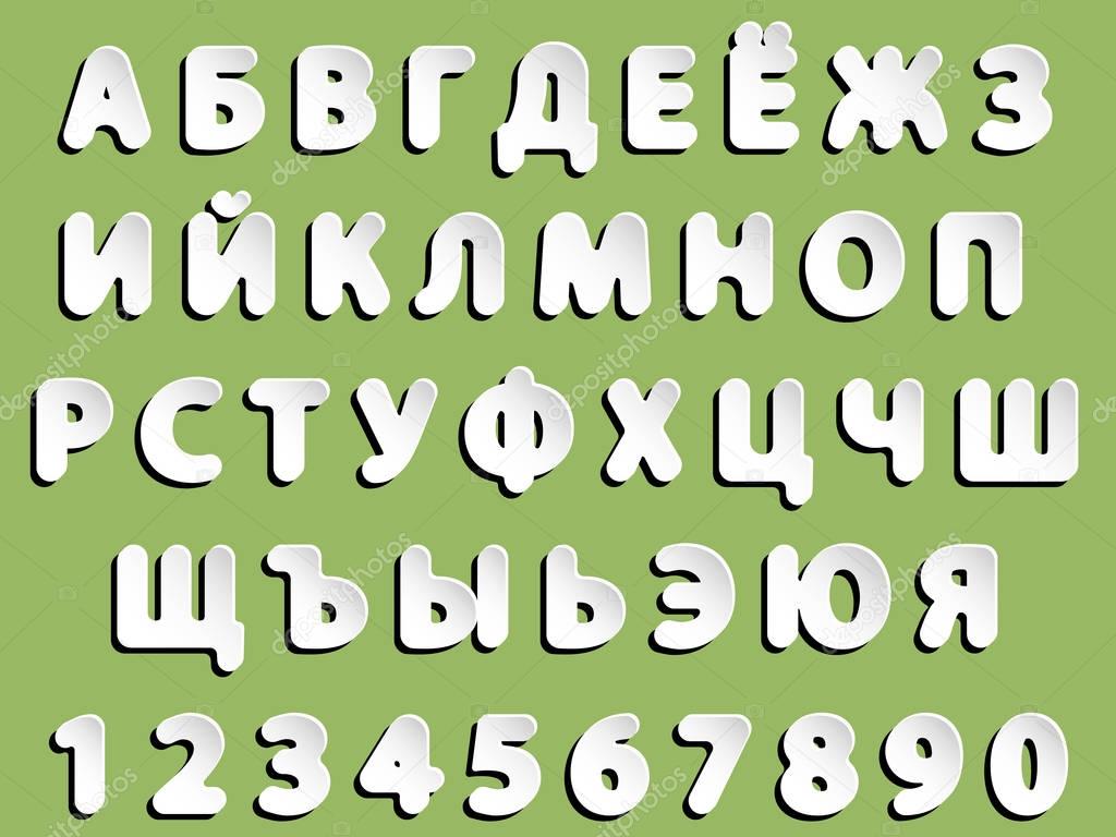 Cyrillic alphabet and numeral