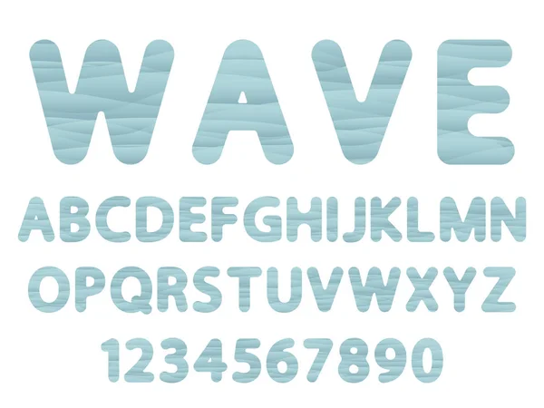 Wave gradient font — Vetor de Stock