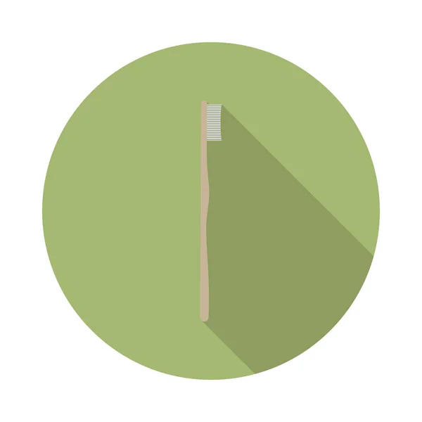 Бамбук зубна щітка значок — стоковий вектор