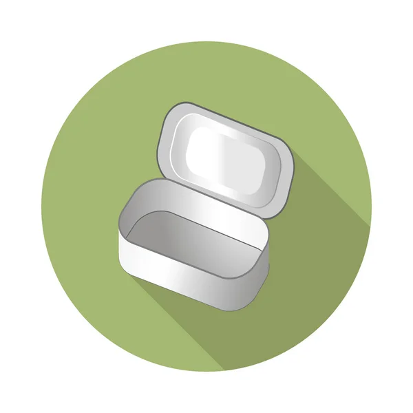 Edelstahl-Symbol für Lebensmittelbehälter — Stockvektor