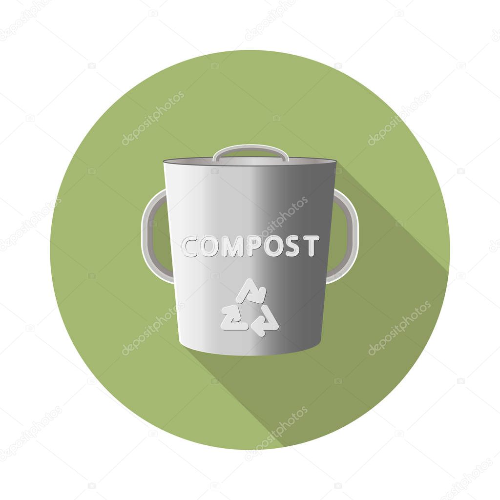 stainless steel composting bin icon