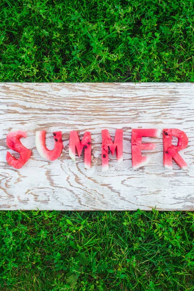 Watermelon summer letters — Stock Photo, Image