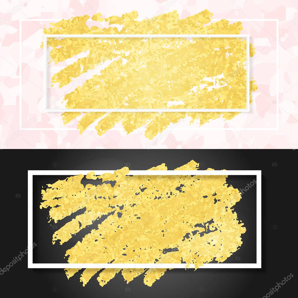 gold smear and frame