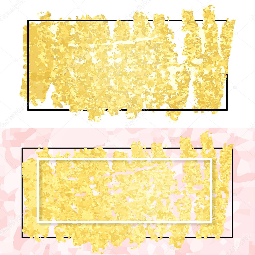 gold smear and frame