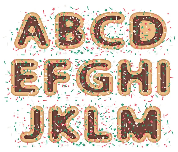 Алфавит сладкого шрифта — стоковый вектор