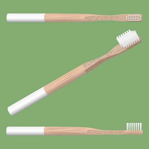 3D vektör bambu diş fırçası