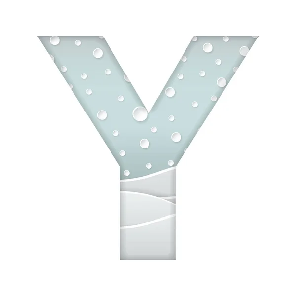 Papier gesneden letter Y — Stockvector