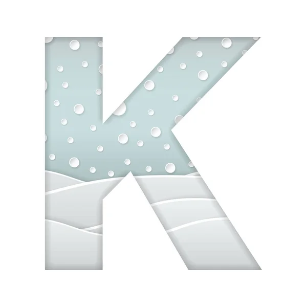 剪纸字母 K — 图库矢量图片