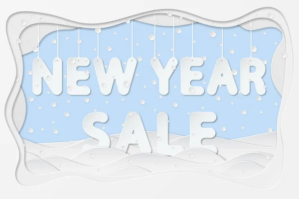 Nový rok prodej text — Stockový vektor