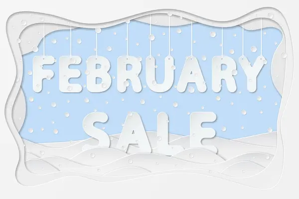 February sale text — Stock Vector