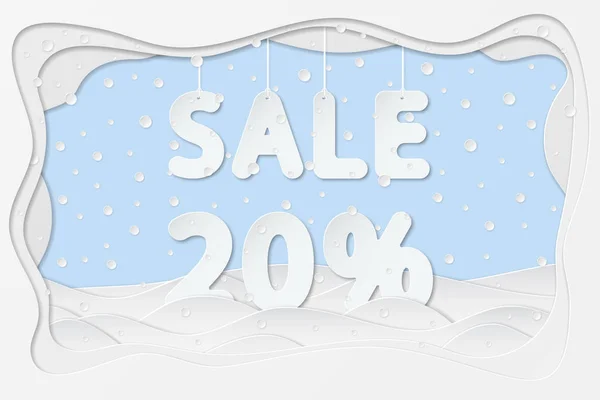 Sale 20 percent text — Stock Vector