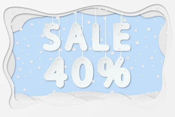 Sale 40 percent text — Stock Vector