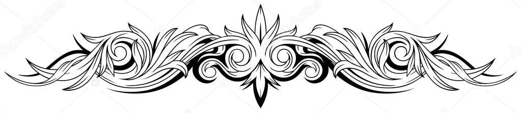 Graphic abstract tattoo pattern design
