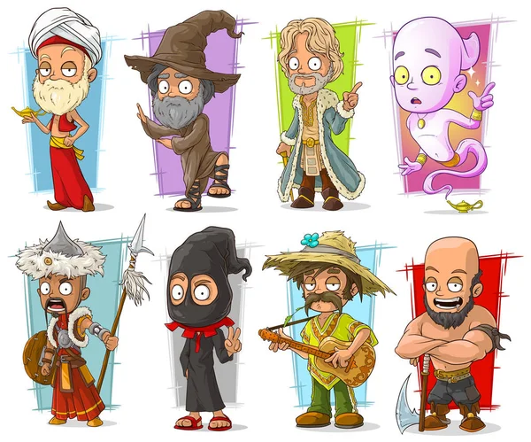 Cartoon cool lustig verschiedene Charaktere Vektor-Set — Stockvektor