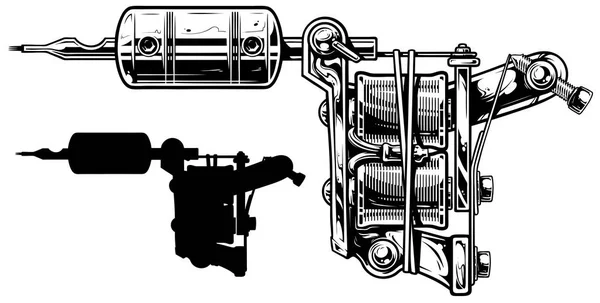 Siyah-beyaz grafik dövme makine küme. Cilt 4