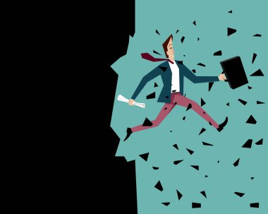 Adam atlar kendi sınırları ötesinde: duvar Breaking