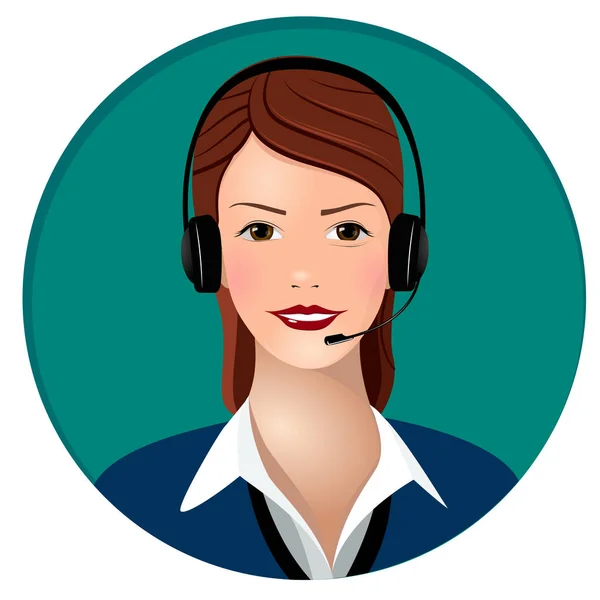 Call center operator — Stock Vector