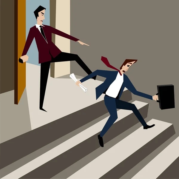 Αφεντικό σε διώξουν εργαζομένους από το γραφείο — Διανυσματικό Αρχείο