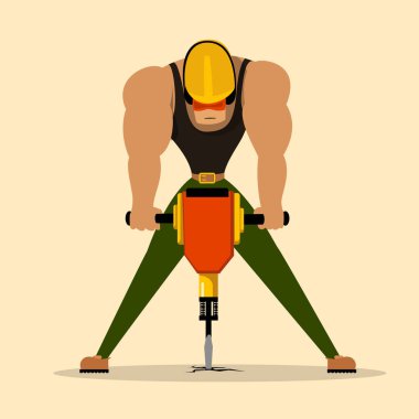 Matkap ile sondaj işçisi