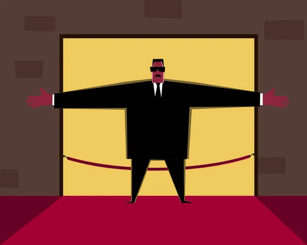 Kulübün girişinde güvenlik görevlisi