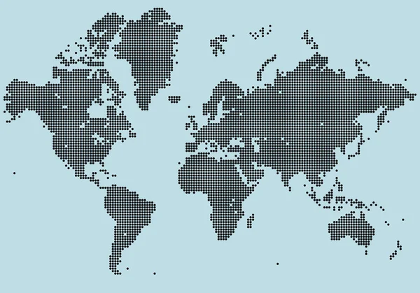 Gepunkteter Weltkartenvektor — Stockvektor