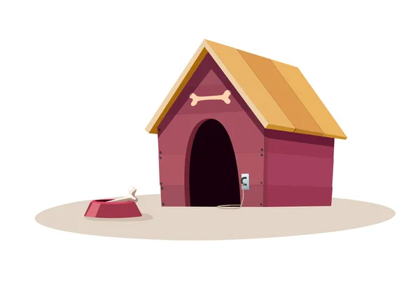 Vörös Kutya Ház Vektoros Illusztráció — Stock Vector