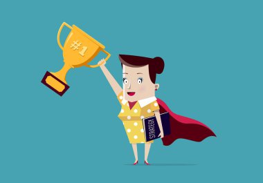 Süper kadın kazanan cup birincilik için ile